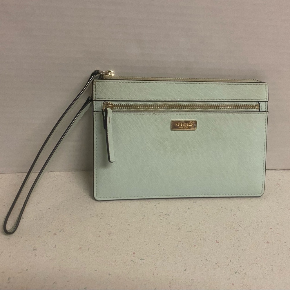 kate spade Mint Leather Staci Wristlet